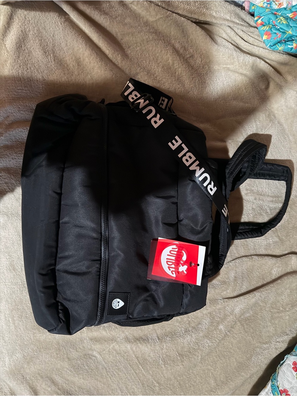 Rumble Boxing Black Quilted Shoulder Bag